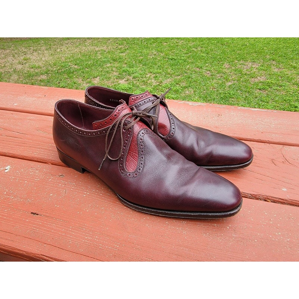 Hadleighs Mens Leather Dress Shoes - Burgundy Size 42, US 9.5